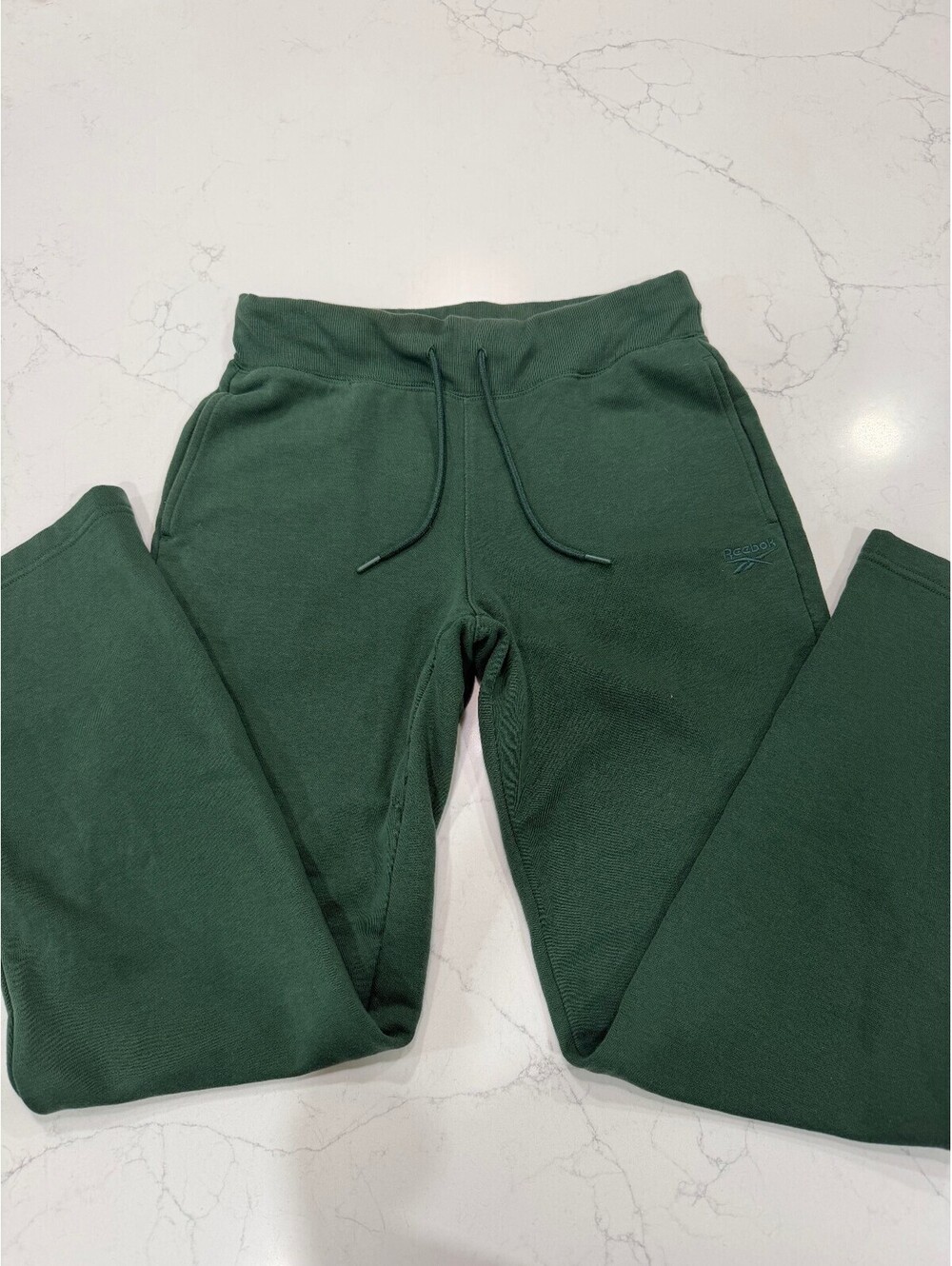 Reebok Men's Green Fleece Jogger Sweatpants Size Medium Drawstring Athletic